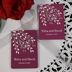 Personalized Leaves of Love Bookmark Wedding Favor