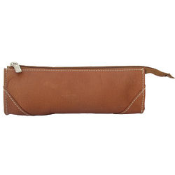 Personalized Saddle Leather Pencil Bag
