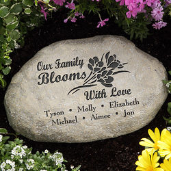 Personalized Our Family Blooms with Love Garden Stone