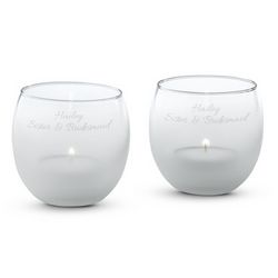 Personalized Frost Candle Holders