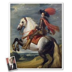 Philip IV wth His Horse Personalized Print from Photo