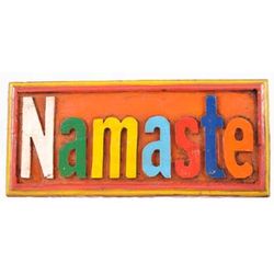 Hand-Carved Namaste Sign