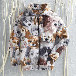 Women's Dog or Cat Print Fleece Jacket