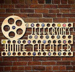 Home Theater Personalized Beer Cap Holder