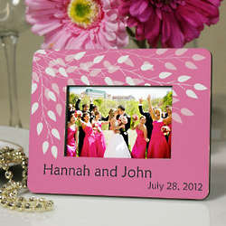 Personalized Leaves of Love Mini Picture Frame Wedding Favor