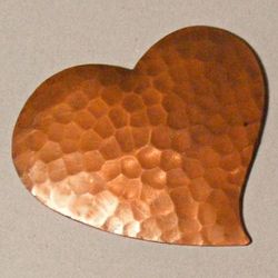 Hammered Copper Heart