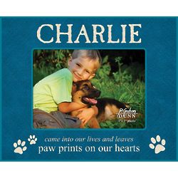 Paw Prints On Our Hearts Personalized Picture Frame