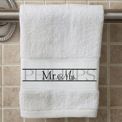 2 Personalized Wedded Pair Hand Towels