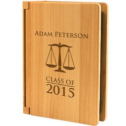 Personalized Law School Graduation Wood Photo Album