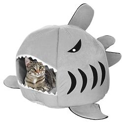 Shark Shaped Soft Cat Bed and House