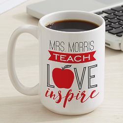 Personalized Teach, Love, Inspire Coffee Mug