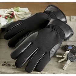 Black Leather Driving Gloves