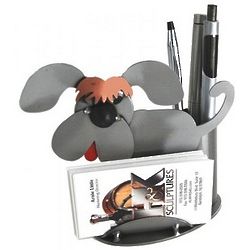 Dog Shaped Business Card and Pen Holder