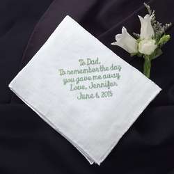 Father of the Bride Linen Handkerchief