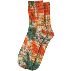 Orange Tie-Dye Crew Socks