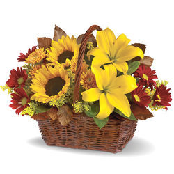 Golden Days Flower Basket