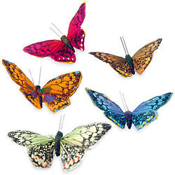 10 Handmade Rainbow Garden Magnetic Butterflies