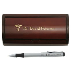 Doctor's Personalized Ball Pen with Caduceus Clip