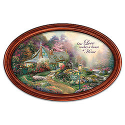 Thomas Kinkade Romantic Collector Plate with 2 Personalized Names
