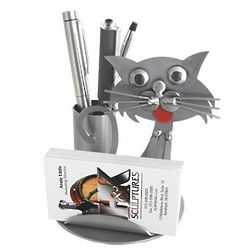 Cat Business Card and Pen Holder