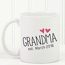Personalized Grandparent Established Coffee Mug