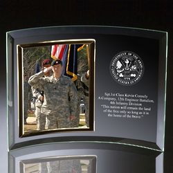 Army Vertical 5x7 Photo Personalized Glass Frame