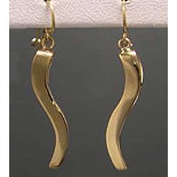 18k Yellow Gold Ogee Earrings