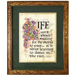 Dance in the Rain Matted and Framed Print