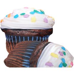Chocolate Cupcake Pillow with Sprinkles