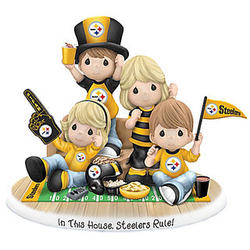 In This House, Steelers Rule Bisque Porcelain Fan Figurine