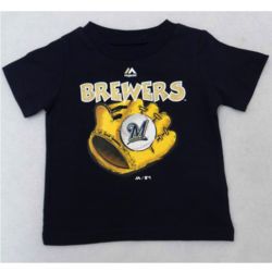 Infant's Milwaukee Brewers Mitt T-Shirt in Navy