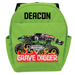Personalized Monster Jam Grave Digger Green Backpack