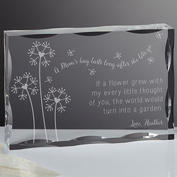 Personalized Floral Mother's Love Plaque