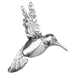 Silver-Plated Spoons Hummingbird Pin