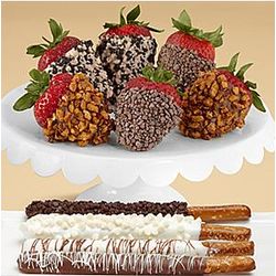 Pretzels and Dipped Strawberries