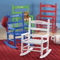 Personalized Child's Rocking Chair in Blue