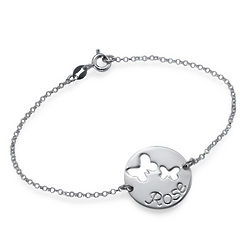 Personalized Sterling Silver Cut Out Butterfly Bracelet