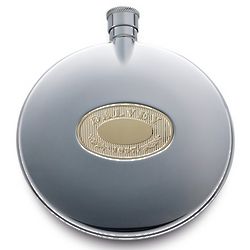 Round Flask with Gold Accent