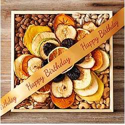 Dried Fruit with Happy Birthday Ribbon