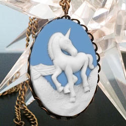 Mystical Unicorn Cameo Necklace