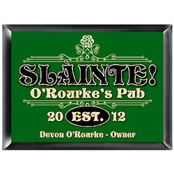 Personalized Slainte Classic Pub Sign