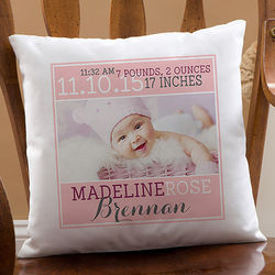 Personalized Photo Darling Baby Girl Pillow