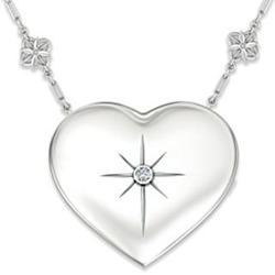 Grandma's Message of Faith Diamond Heart-Shaped Pendant