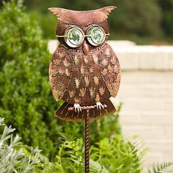 Bespectacled Owl Garden Stake