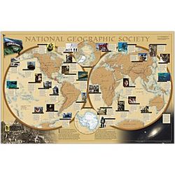 World of the National Geographic Society Map