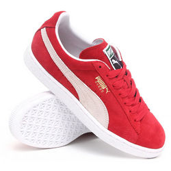 Men's Red Suede Classic Sneakers
