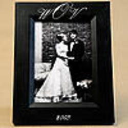 Script Monogram 4x6 Hand-Painted Picture Frame