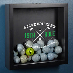 Personalized 19th Hole Shadow Box