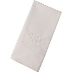 Personalized White Hand Towel with Embroidered Stripes