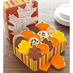 Autumn Frosted Cookies Gift Tin
